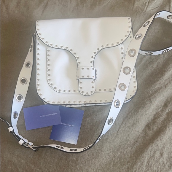 Rebecca Minkoff Handbags - Rebecca Minkoff White Crossbody Bag with Silver Accents